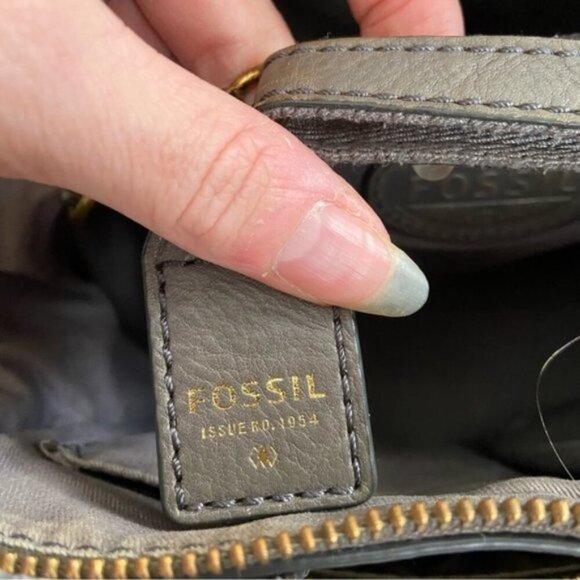 Fossil gray/green Tessa satchel - Picture 5 of 11